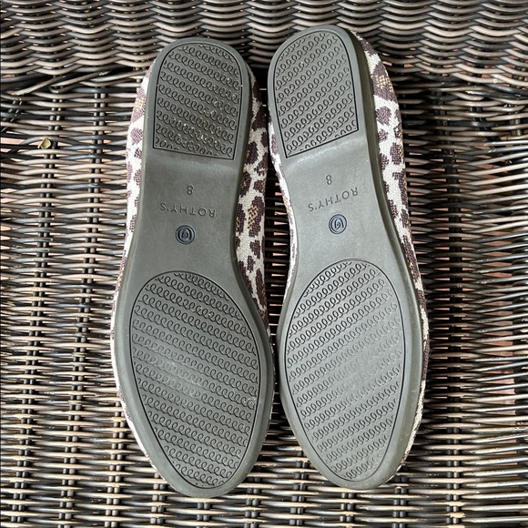 Rothy's Mocha Spot Loafers Leopard Cheetah Print Flats - Picture 7 of 10